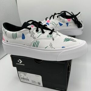 NWT Converse Skid Grip CVO Sneakers Unisex Archive Print - White Geometric 80’s